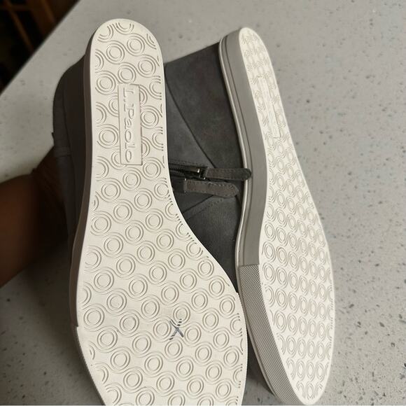 Linea Paolo Gray Suede Wedge Booties Size 11M - Picture 8 of 11